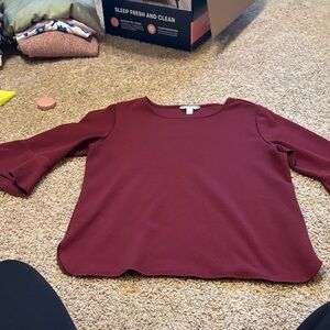 Croft & Barrow Maroon Blouse